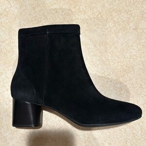 Clarks black suede ankle boots size 10